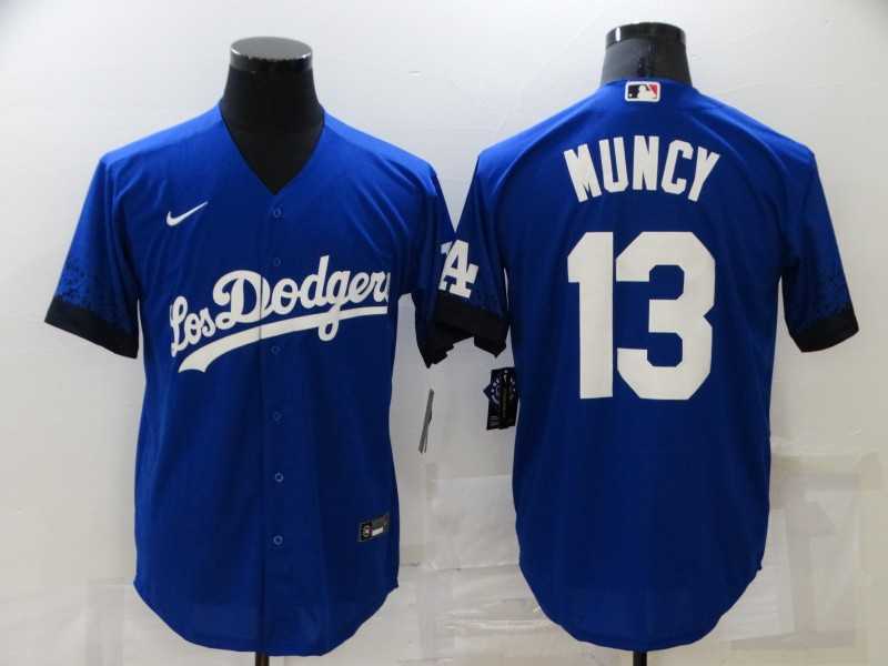 Dodgers 13 Max Muncy Royal 2021 City Connect Cool Base Jersey,We sell and wholesale Dodgers 13 Max Muncy Royal 2021 City Connect Cool Base Jersey on line form chian!